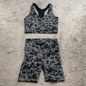 Mono B Gray Camouflage Shorts Set